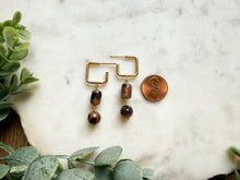 Load image into Gallery viewer, Beaded Square Hoops
