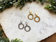 Load image into Gallery viewer, Organic Open Circle Dangles
