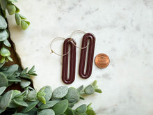 Load image into Gallery viewer, Long Deco Pill Hoops

