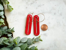 Load image into Gallery viewer, Long Deco Pill Hoops
