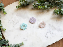 Load image into Gallery viewer, Plaid Flower Studs
