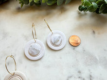 Load image into Gallery viewer, Inlay Circle Hoops
