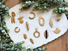 Load image into Gallery viewer, Assorted Hammered Gold Earrings
