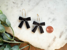Load image into Gallery viewer, Lace Bow Hoops
