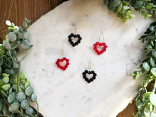 Load image into Gallery viewer, Rose Heart Hoops
