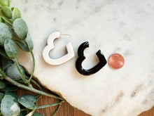 Load image into Gallery viewer, Two Tone Heart Hoops
