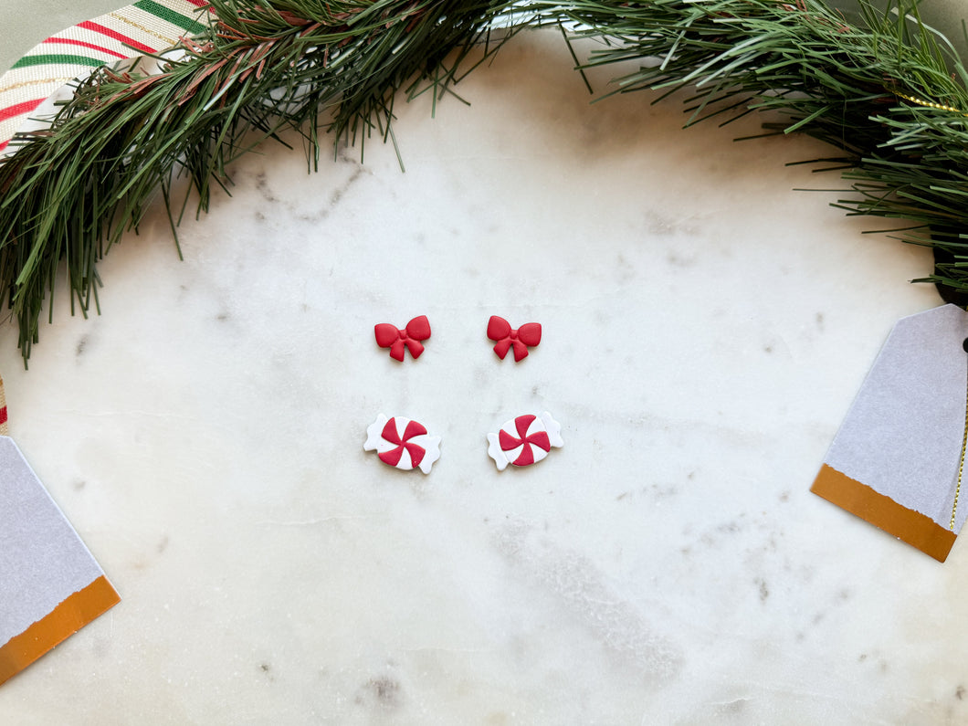 Peppermind & Bow Stud Set