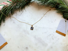 Load image into Gallery viewer, Black Quartz Square Necklace
