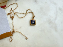 Load image into Gallery viewer, Black Quartz Square Necklace
