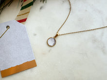 Load image into Gallery viewer, Pearl Quartz Circle Necklace
