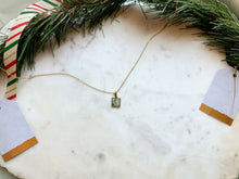 Load image into Gallery viewer, Emerald Quartz Square Necklace
