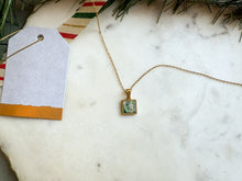 Load image into Gallery viewer, Emerald Quartz Square Necklace
