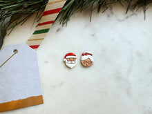 Load image into Gallery viewer, Gingerbread Mr &amp; Mrs Claus Studs
