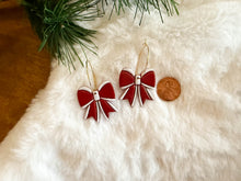 Load image into Gallery viewer, Holiday Bow Hoops
