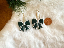 Load image into Gallery viewer, Holiday Bow Hoops
