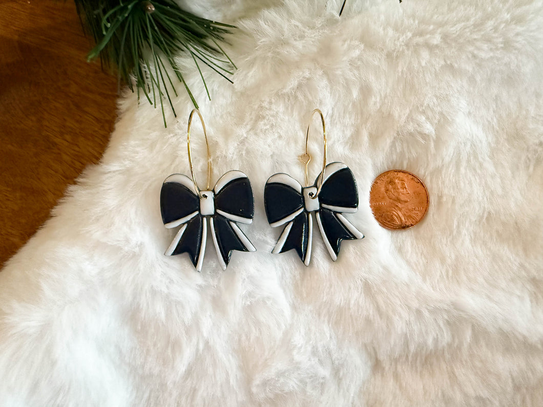 Holiday Bow Hoops