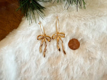 Load image into Gallery viewer, Golden Bow Hoops
