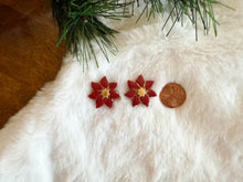 Load image into Gallery viewer, Vintage Poinsettia Studs

