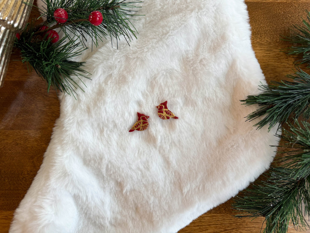 Vintage Cardinal Studs