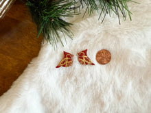 Load image into Gallery viewer, Vintage Cardinal Studs
