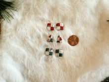 Load image into Gallery viewer, Checkered Holiday Stud Set

