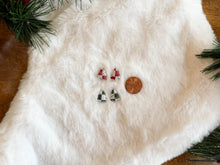 Load image into Gallery viewer, Checkered Christmas Tree Stud Set
