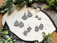 Load image into Gallery viewer, Midnight Plaid Halloween Earrings
