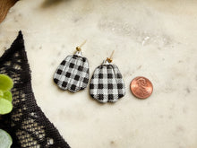 Load image into Gallery viewer, Midnight Plaid Halloween Earrings
