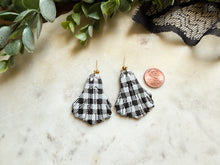 Load image into Gallery viewer, Midnight Plaid Halloween Earrings
