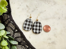 Load image into Gallery viewer, Midnight Plaid Halloween Earrings
