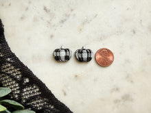 Load image into Gallery viewer, Midnight Plaid Halloween Earrings
